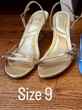 Primark Metallic Gold Slingback Heeled Sandals